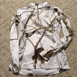 Realtree Snow Camo Performance Fleece Quarter Zip